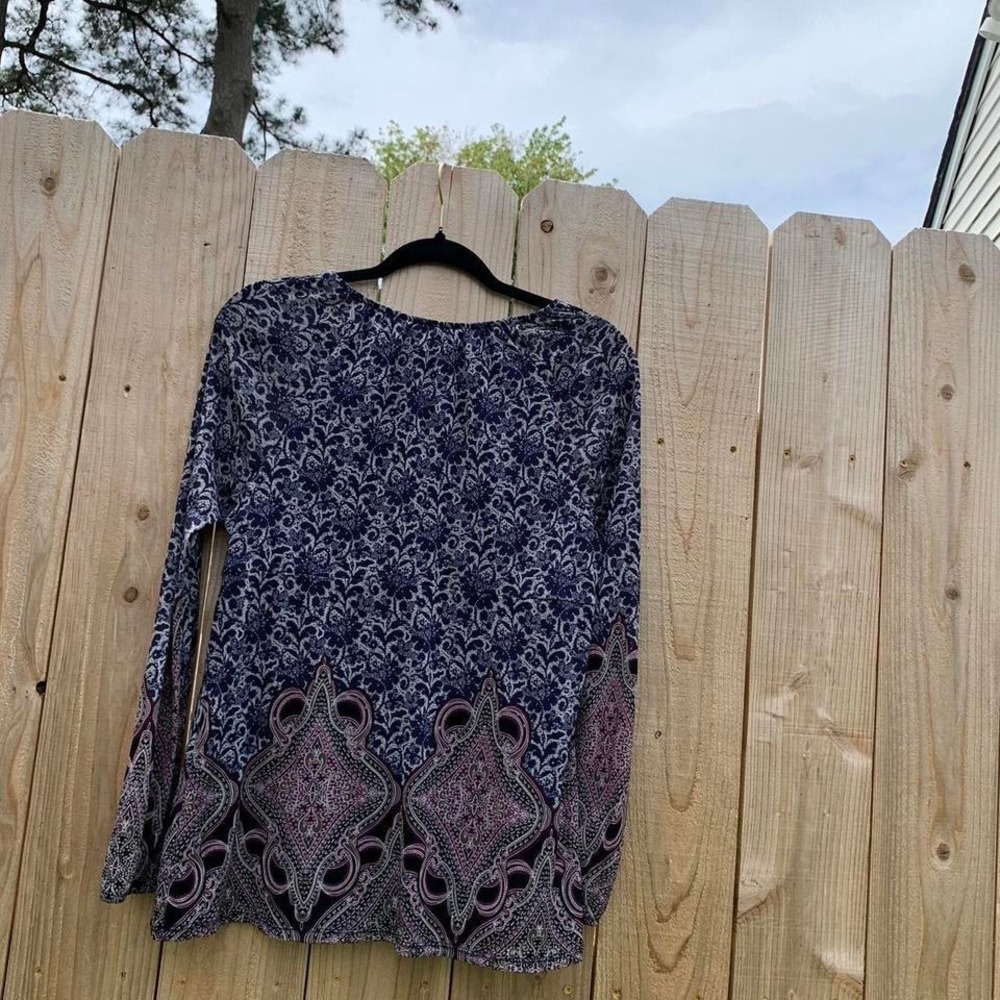 Blue & purple long sleeve fairy top size medium - Picture 6 of 7